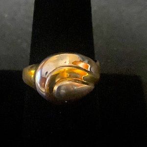 Lady’s Gold over Sterling Statement Ring